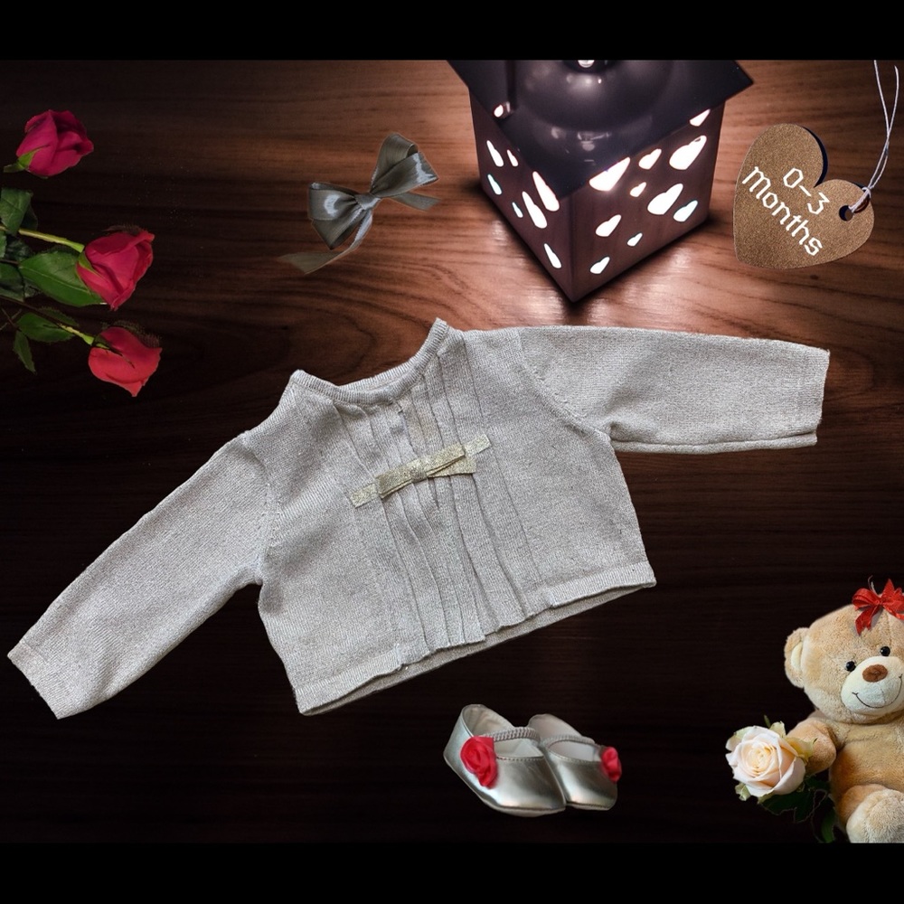 0 to 3 months - Cardigan for Baby Girl for an Special Look